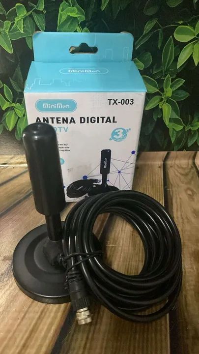 Antena Digital Interna para TV com Cabo de 3 Metros - Foto 2
