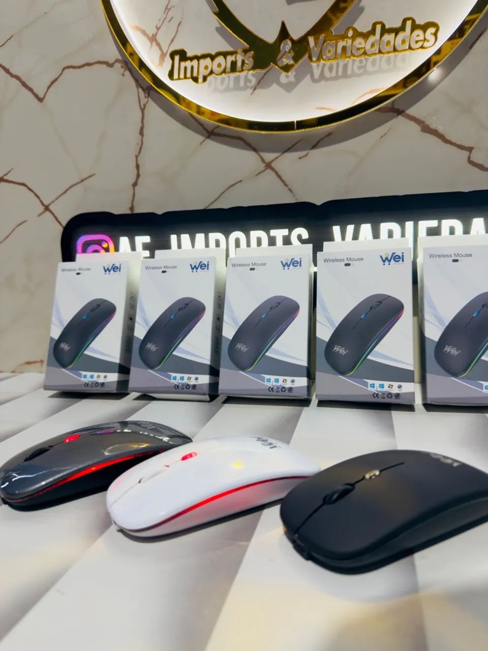 Mouse Gamer Sem Fio RGB Recarregável 2.4G - Foto 2