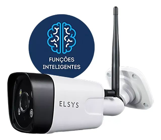 Câmera de segurança Elsys ESC-WB3F com resolução de 2MP visão noturna incluída branca - Foto 3