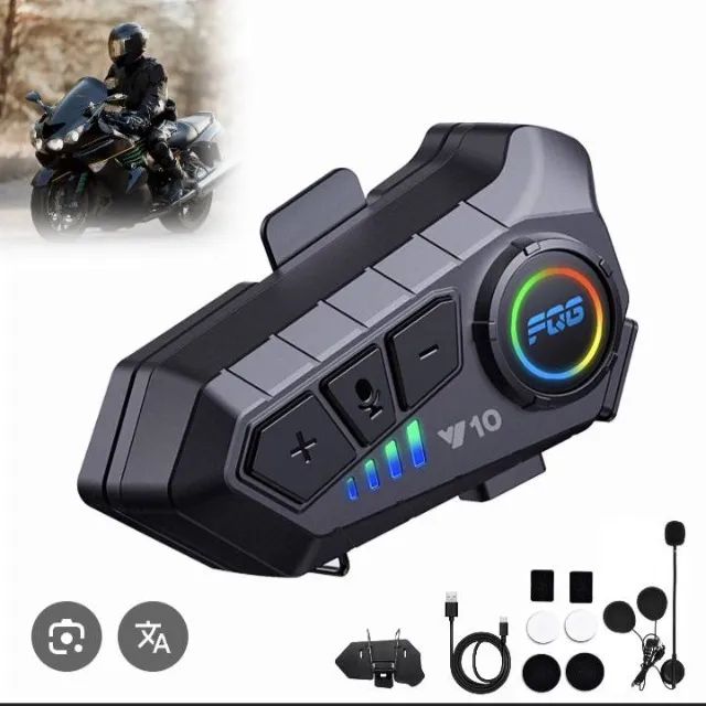 Fone Bluetooth para Capacete RGB Y10 - Foto 2