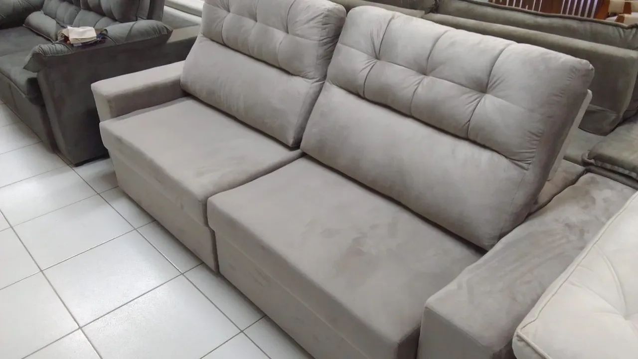 Sofá retrátil e reclinável 2,50 - NOVO - ENTREGAMOS  - Foto 2