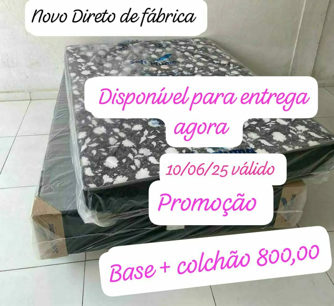 Cama Box + Colchão - Promoção Direto da Fábrica
