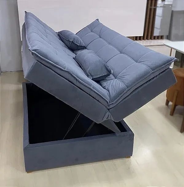Sofá Cama Baú 1,88m Paris Pillow Top s87 - Foto 4