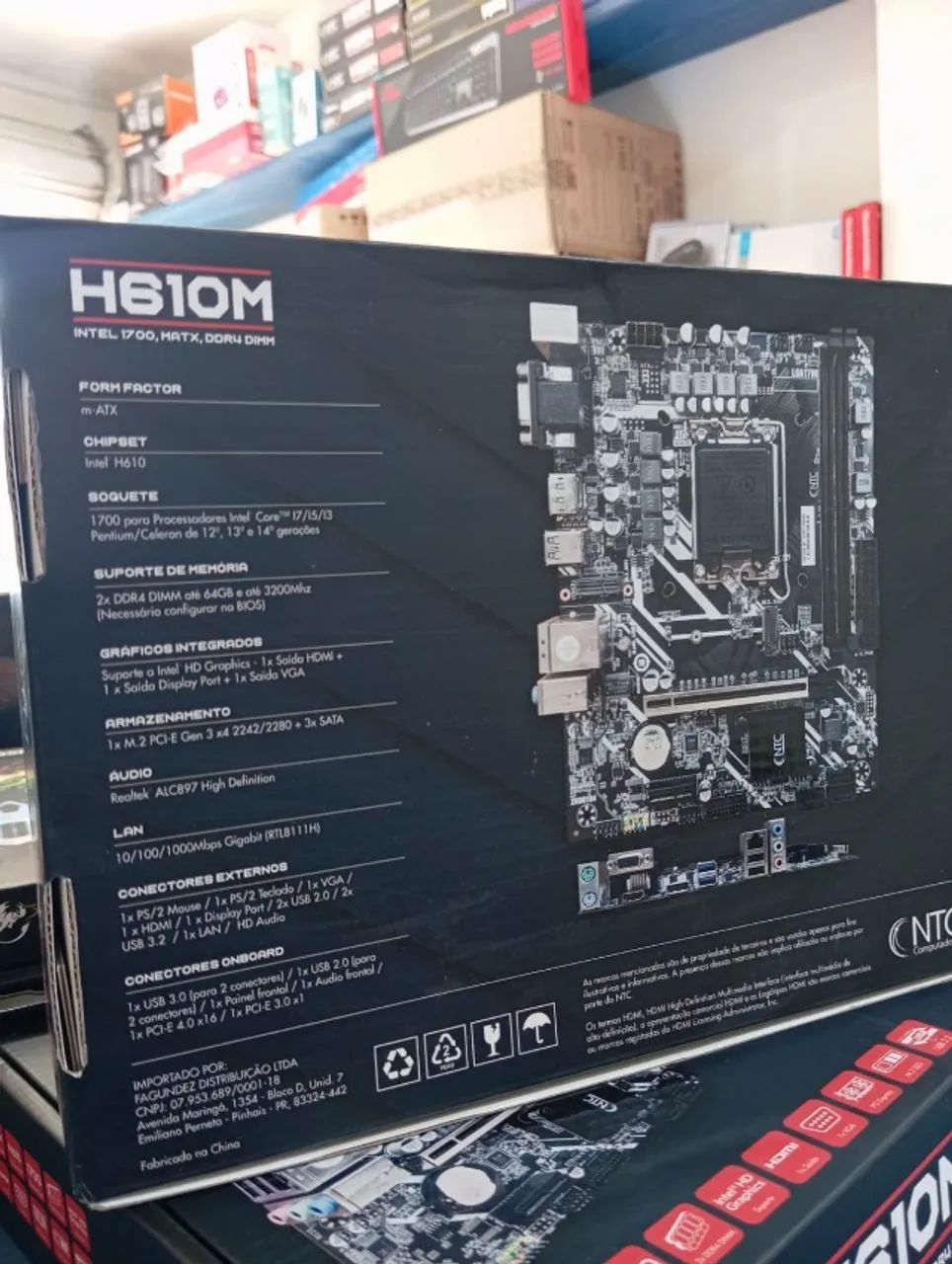 PLACA MÃE H610M SOCKET 1700 NTC - Foto 3