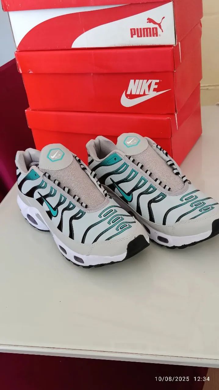 Nike Air Max Plus TN - Cinza e Azul - Foto 4