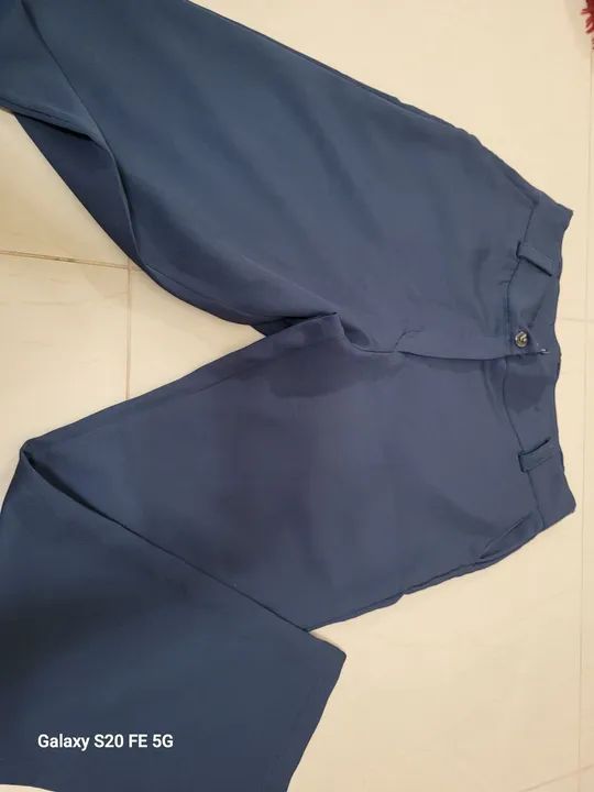 Calça Social Azul estilo reta tamanho 46