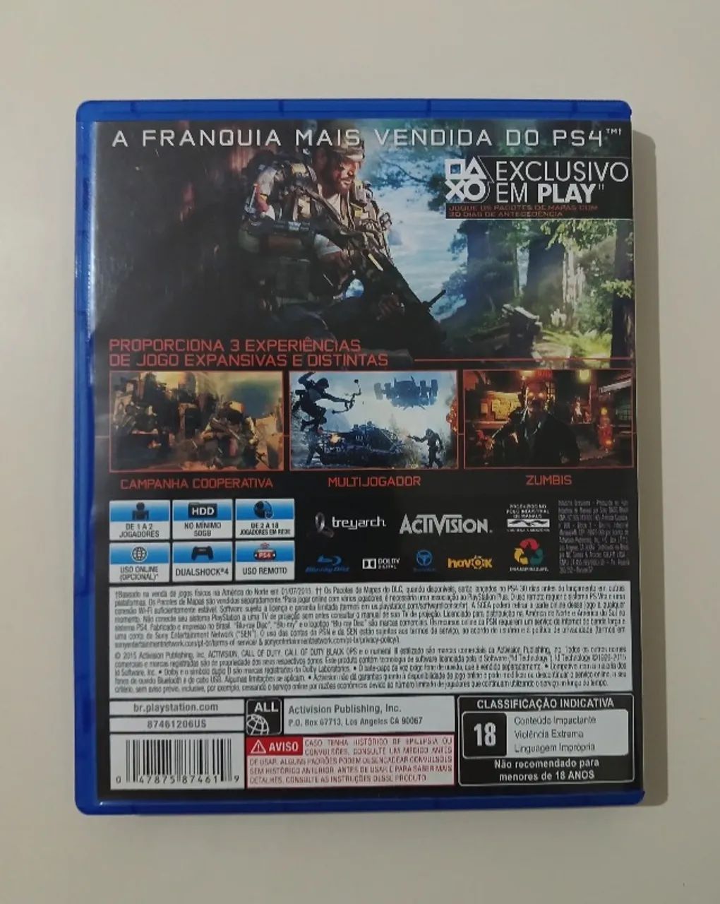 Call of Duty Black Ops 3 PS4 Original Mídia Física Bem Conservado