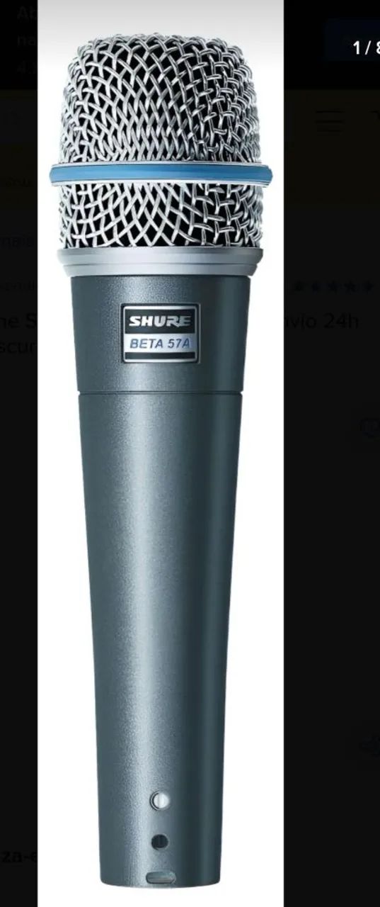 Microfone Shure Beta 57A Original 800,00 