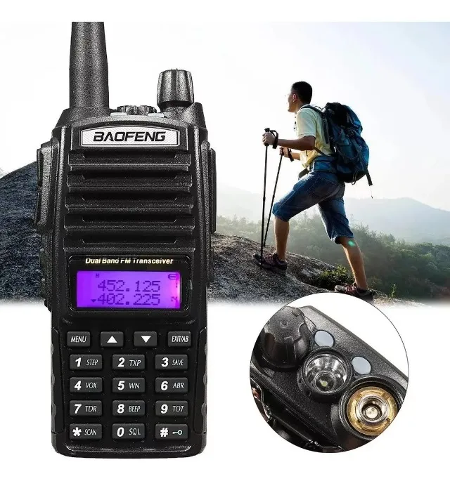 Kit 60 Rádio Comunicador Baofeng Uv-82 Rádio Fm Com Fone