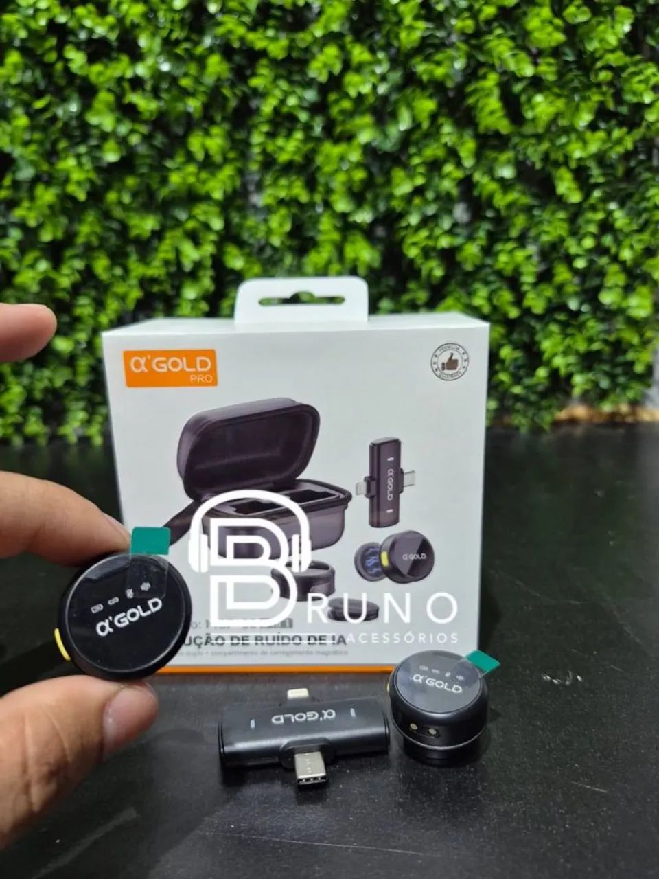 Microfone lapela duplo para celular e gravação  - Foto 4