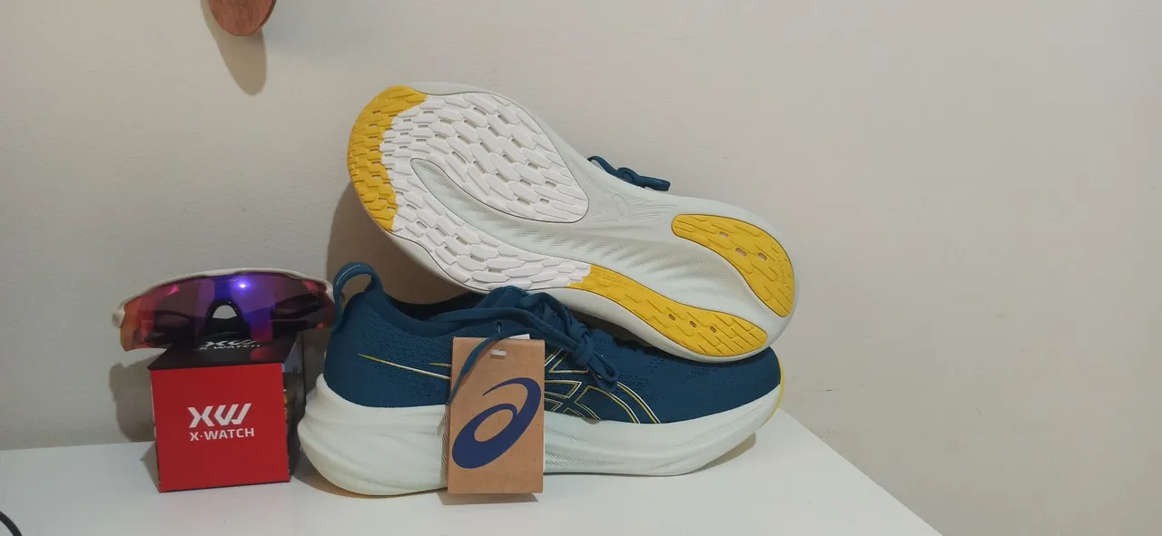 asiTenis Asics gel nimbus 26 evening teal light mustard