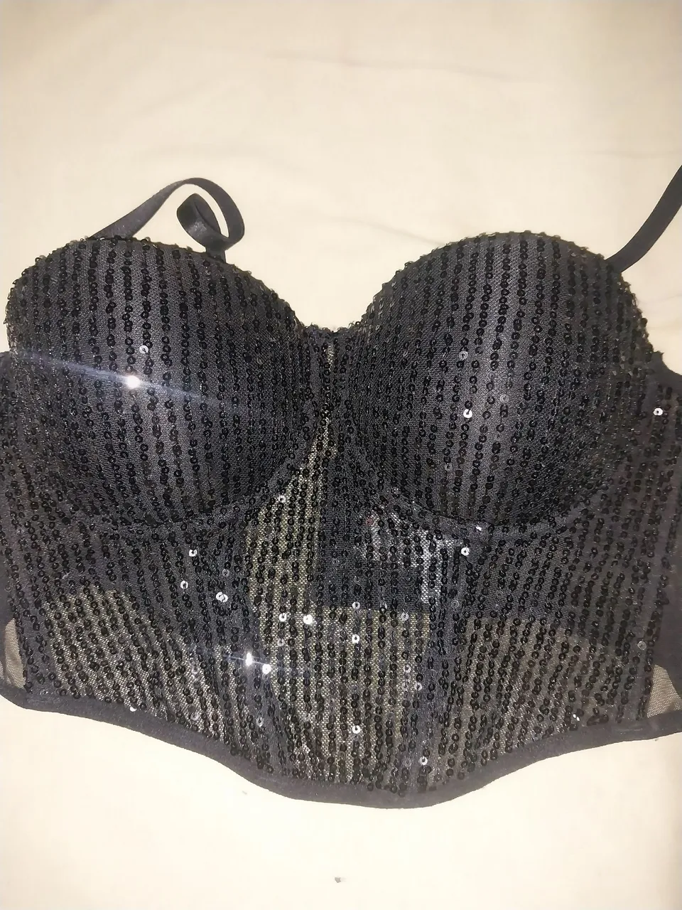 Top preto brilhoso