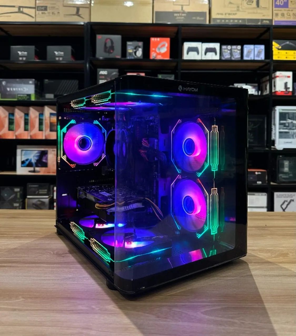 Pc Gamer ryzen 5 5500 + RX580 8gb / 16GB 3200mhz - Pronta entrega (Loja Física) - Foto 4