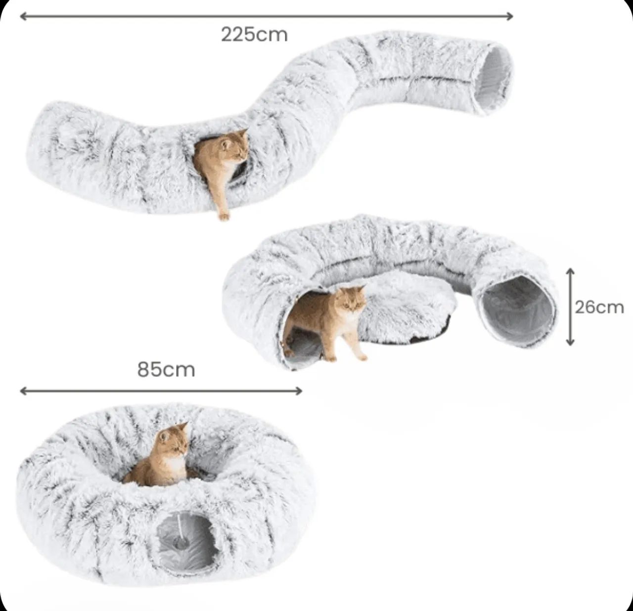 Túnel para Gatos - Brinquedo Divertido e Confortável - ORIGINAL MIAU STORE - Foto 5