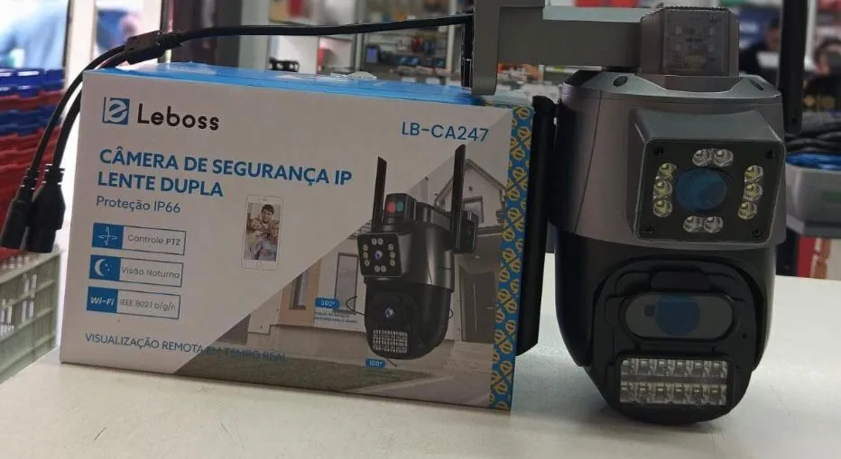 Câmera de Segurança IP Lente Dupla Leboss LB-CA247
