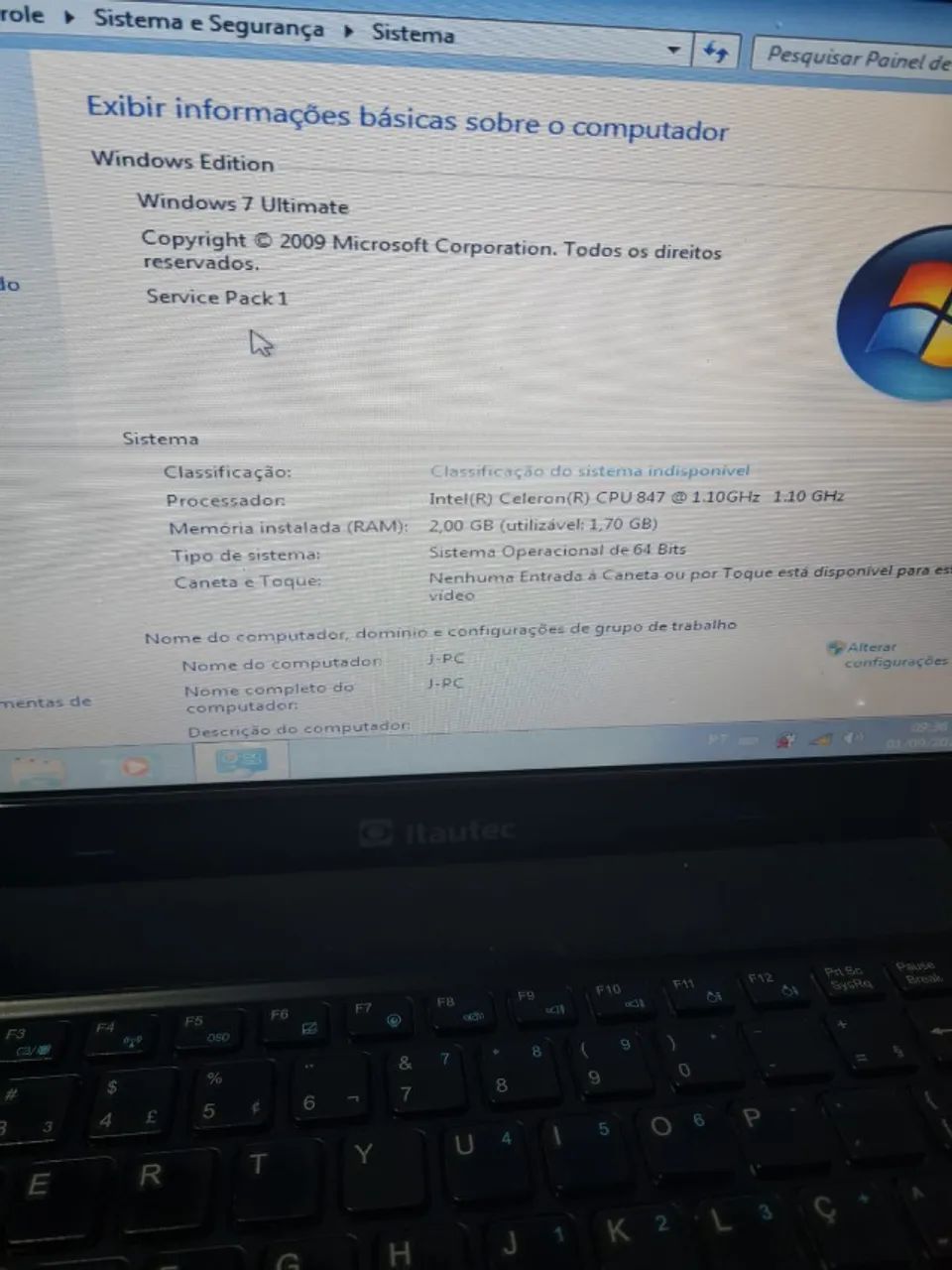 Itautec Notebook W7510 - used64308003063041122