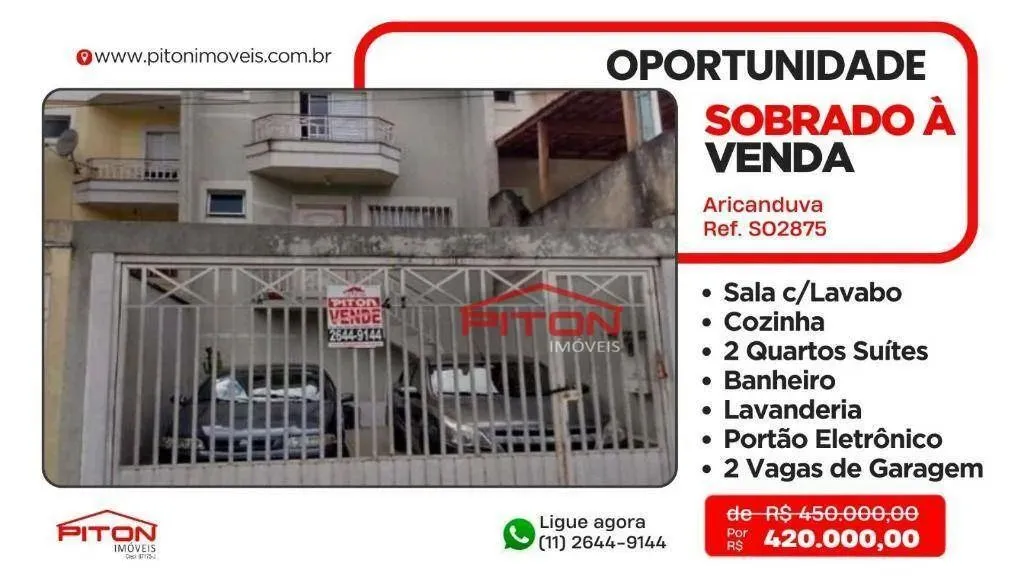Sobrado - Aricanduva - São Paulo/SP
