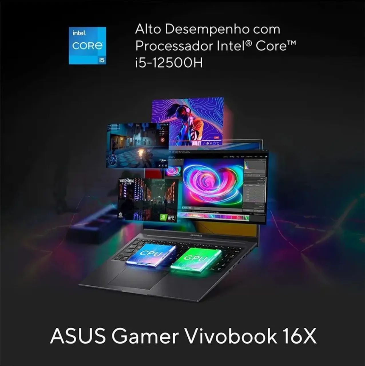 Notebook Vivobook Intel Core i5 12500H RTX 2050 120hz - Foto 5