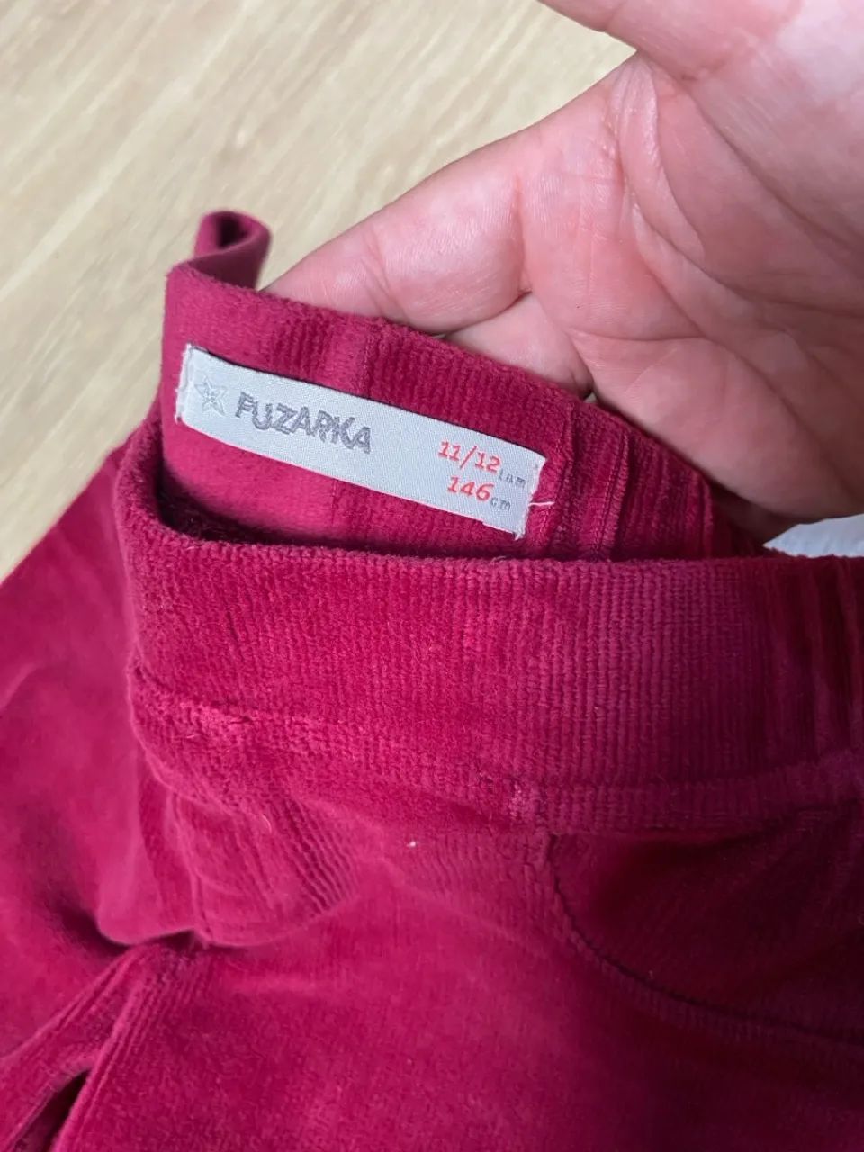 Calça infantil menina vinho de veludo - Fuzarka 11/12 anos - Foto 4