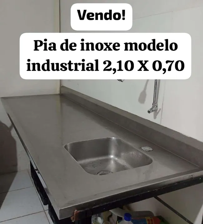 Pia de inox industrial