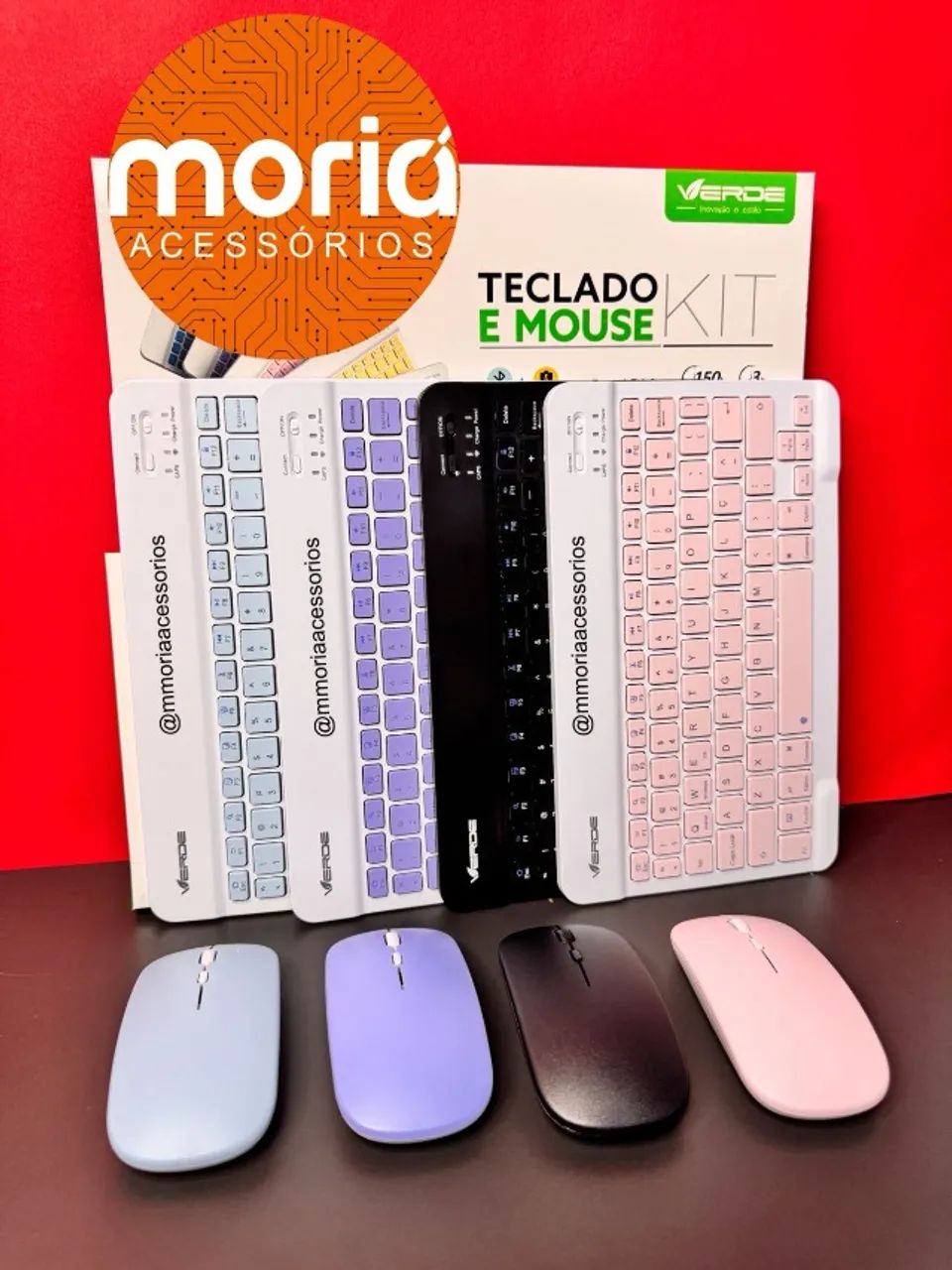 Kit Teclado e Mouse Bluetooth Sem Fio Tablet, Celular e IPad - Foto 2