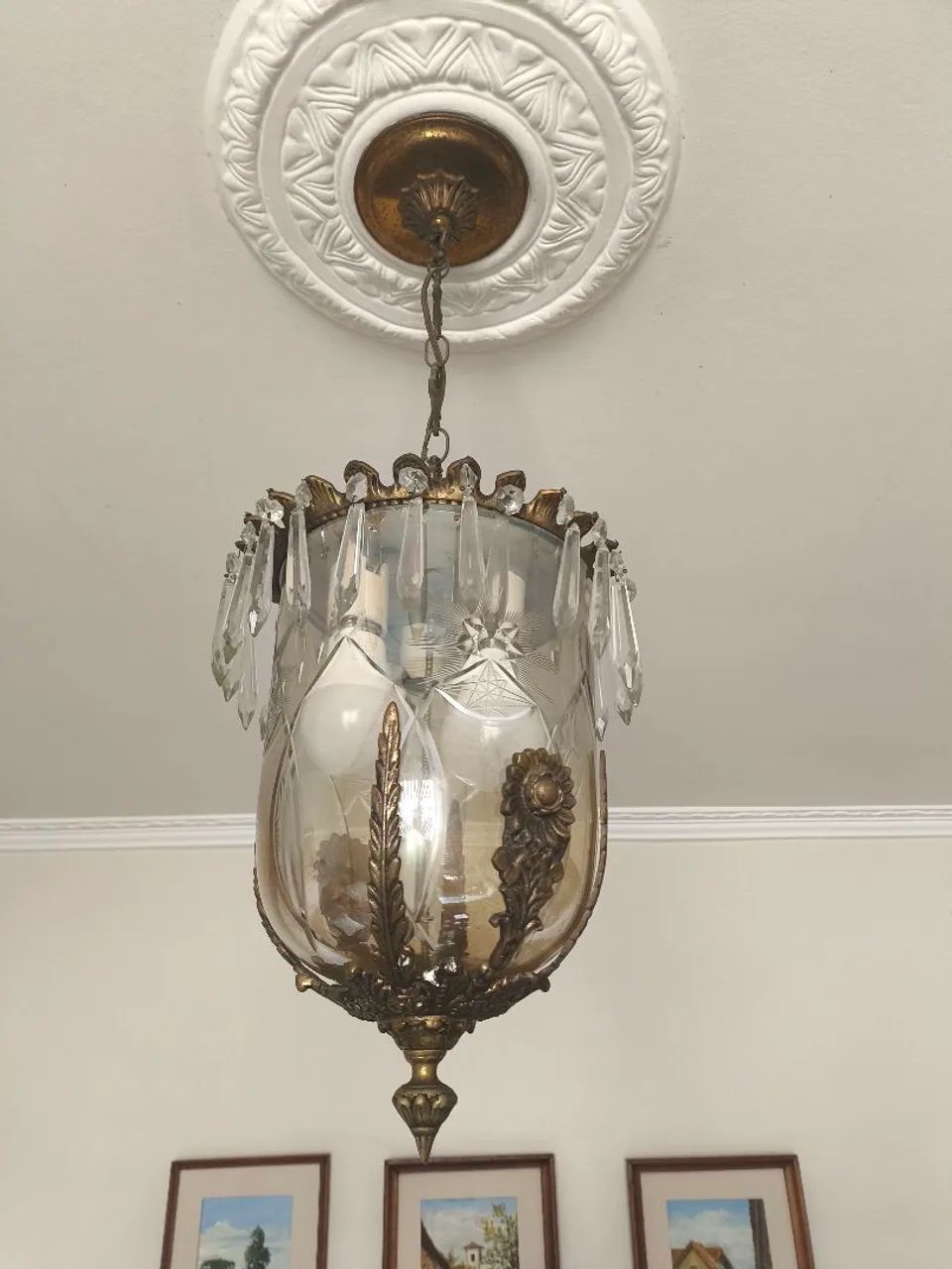 Lustre de Cristal antigo - Foto 3