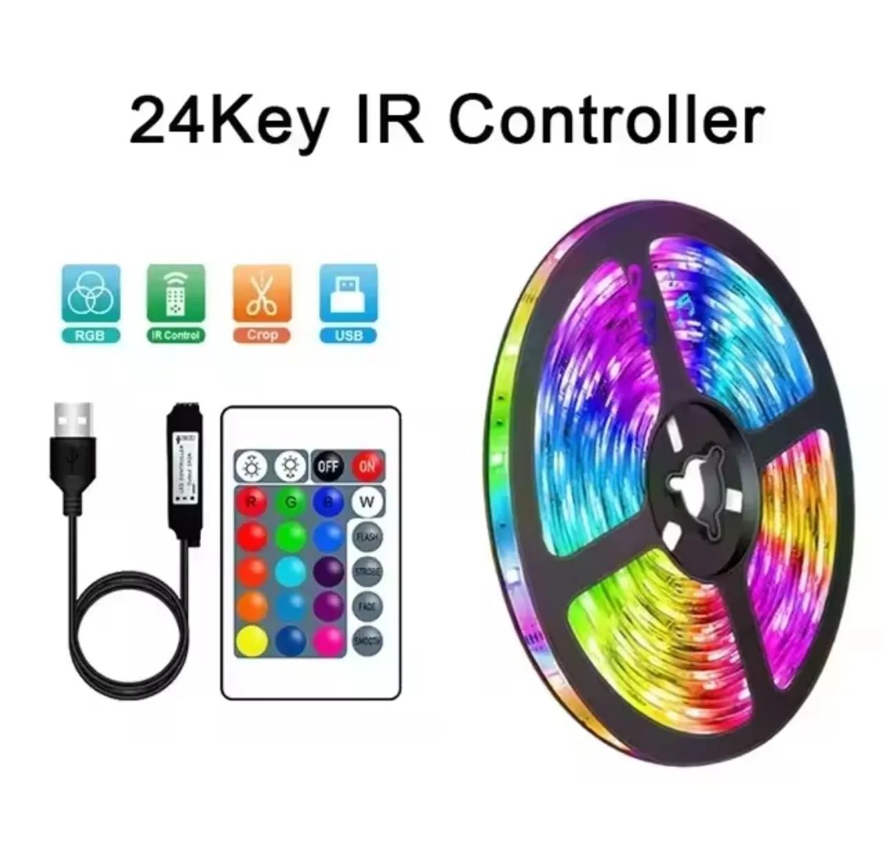 Fita led com controle remoto a partir de 19,00