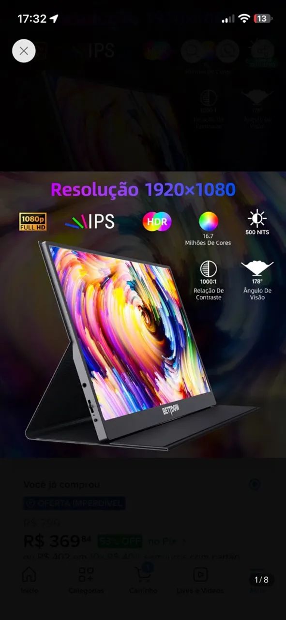 Monitor Portátil Gamer 