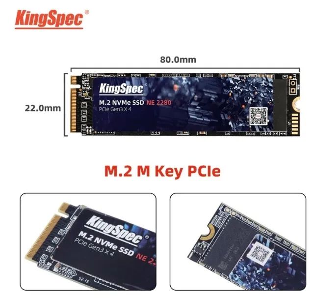 Ssd M.2 256GB KingSpec M2 NVMe (Novo / Lacrado) - Foto 4