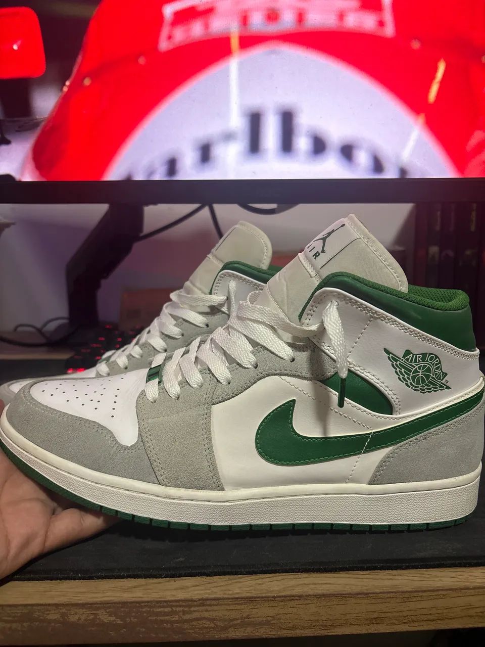 Jordan 1 mid se gray green - Foto 2