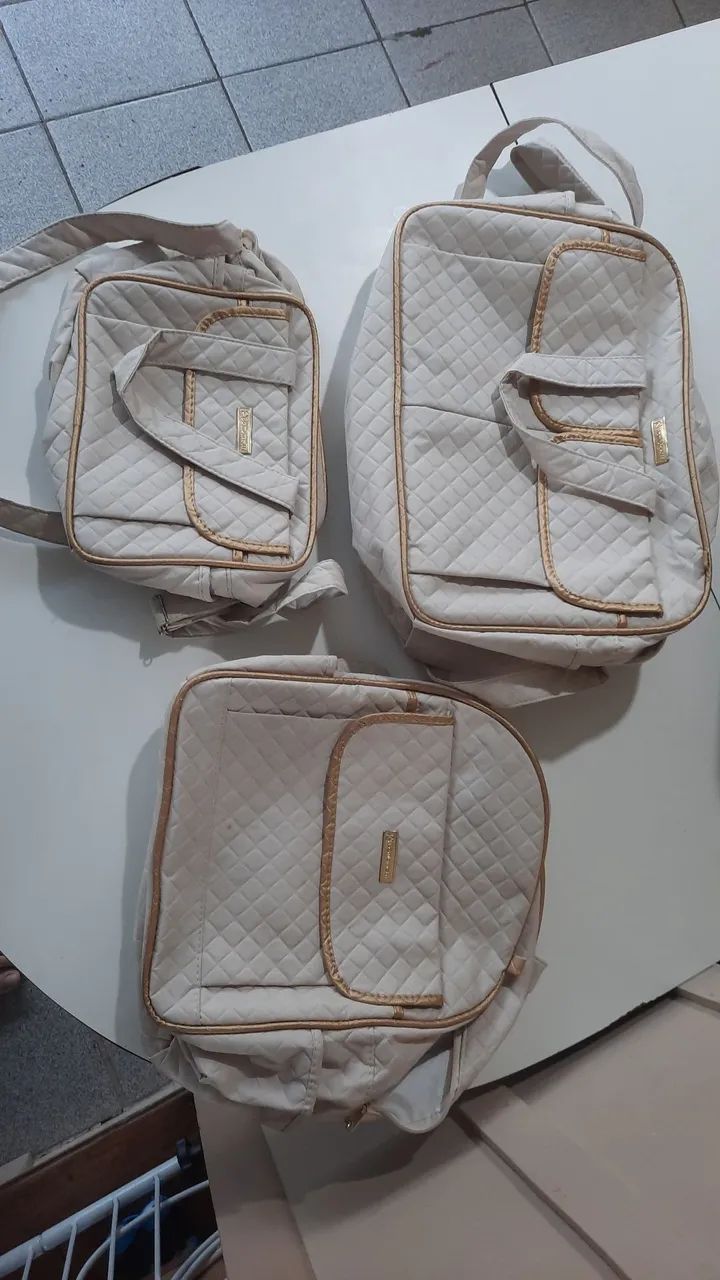 Kit 3 bolsas maternidade