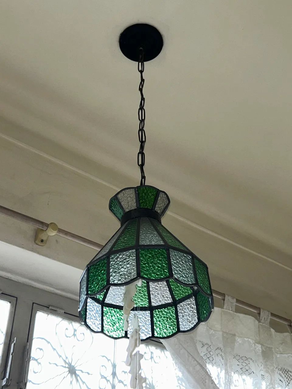 Lustre vitral vintage - Foto 2