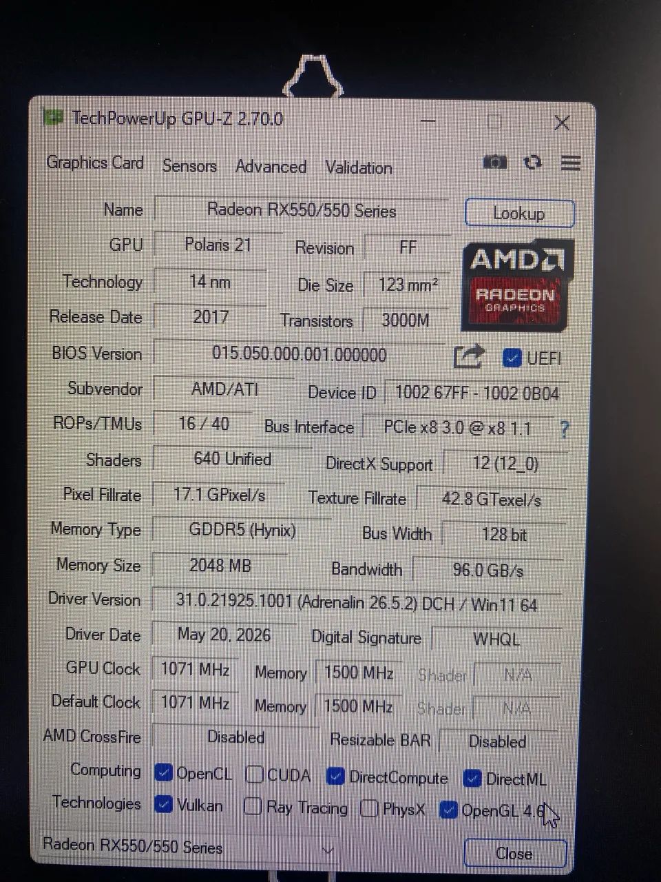 PLACA DE VÍDEO RX550 - Foto 2