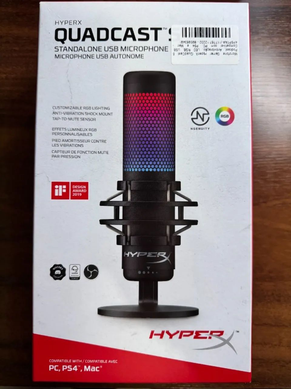 HyperX QuadCast S RGB - IMPECÁVEL - Foto 4