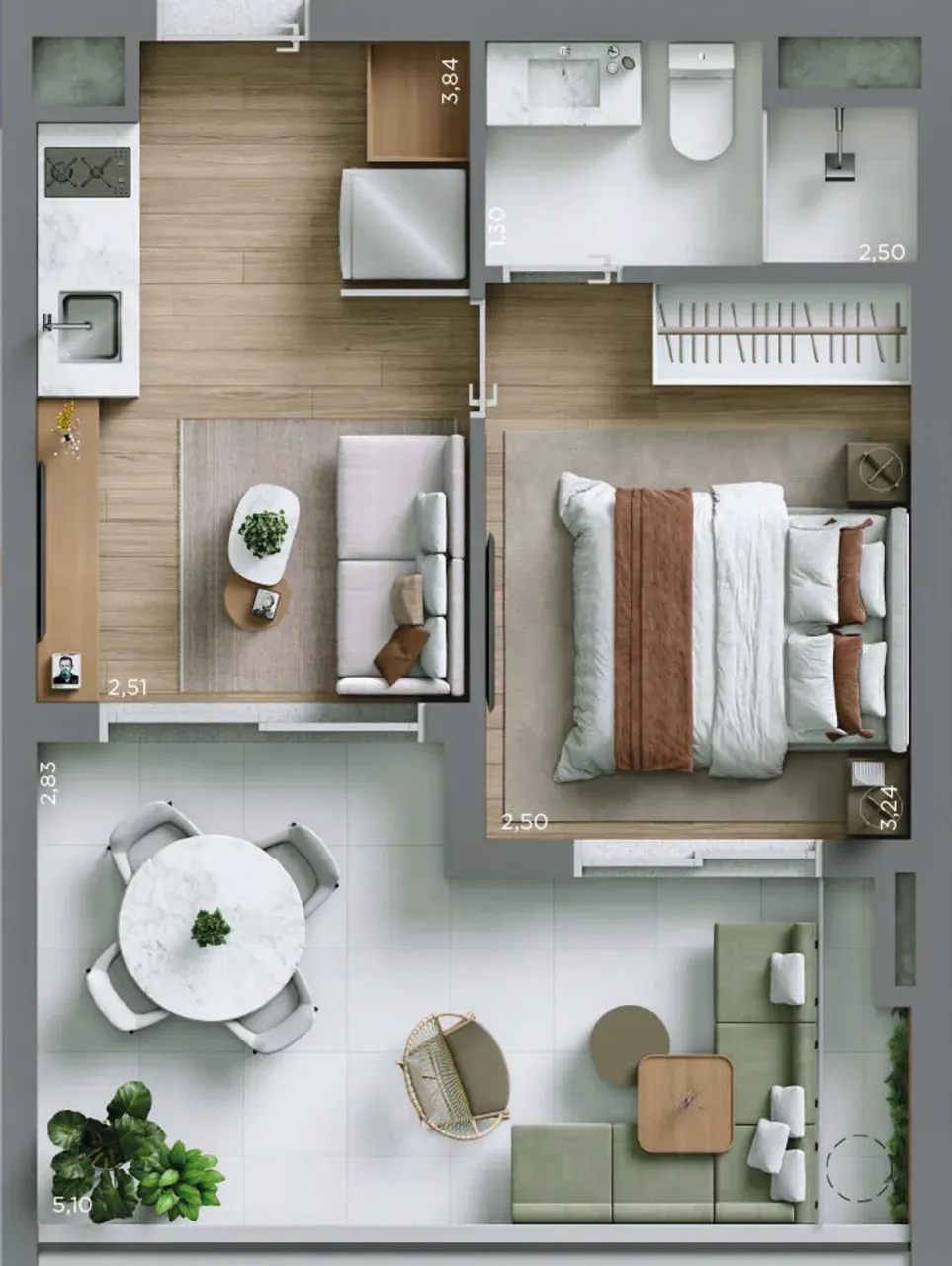 PLANTA 35m²