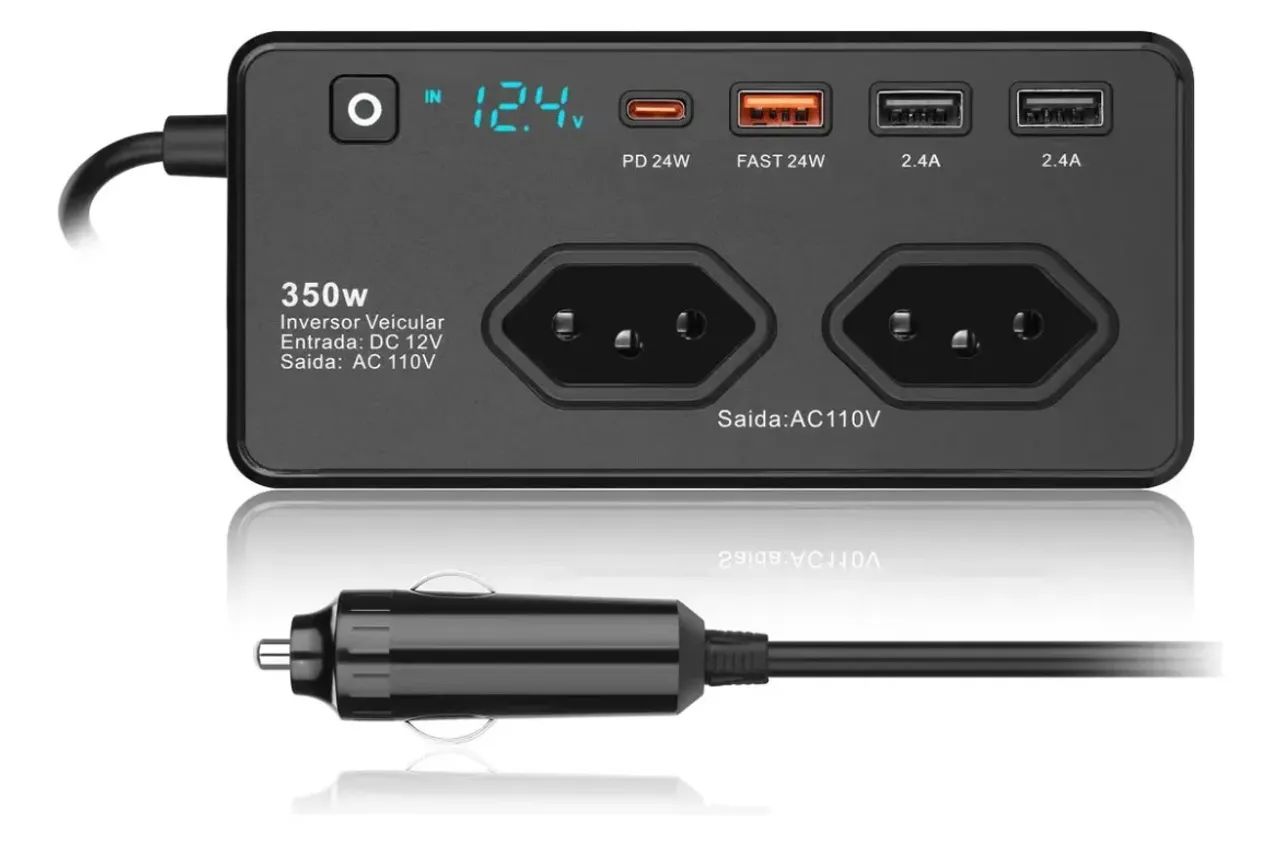 Inversor 350w 12v/110v (entrega gratis) - Foto 3