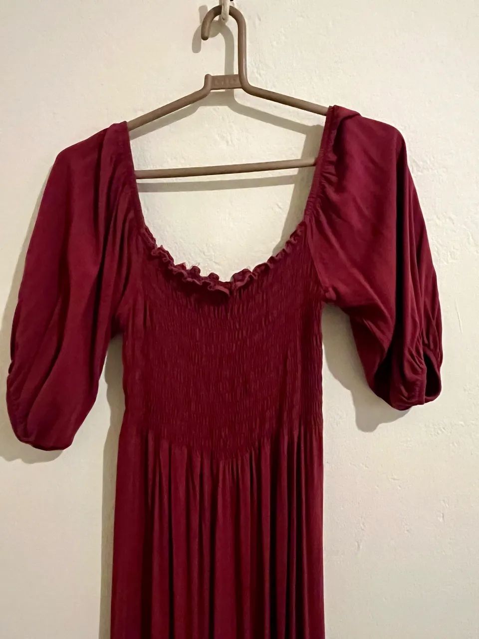 Vestido longo cor de vinho 