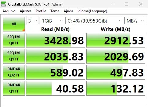 SSD 1tb 2230 kioxia testado com Windows. - Foto 2