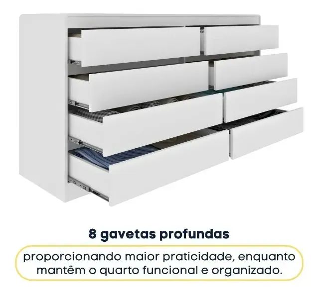 Cômoda Urban 8 Gavetas Alta Qualidade - Foto 2