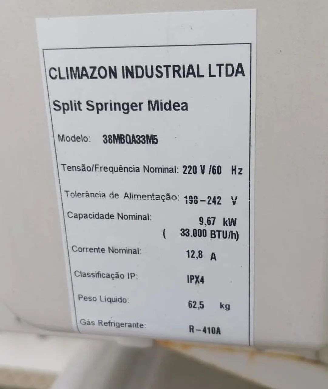 Split Midea 33000 BTU inverter  - Foto 3