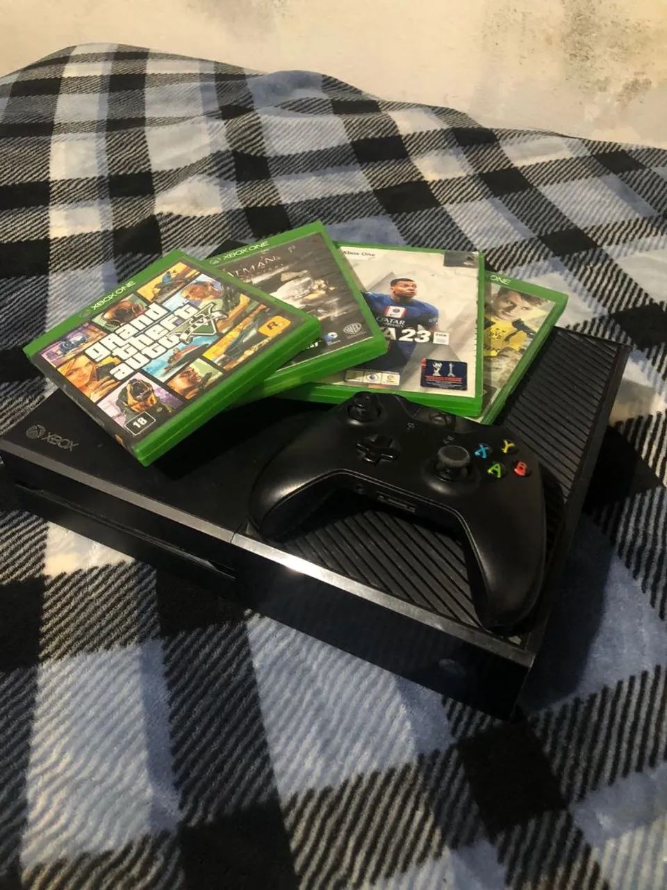 Xbox one funcionando perfeitamente com jogos e controle 