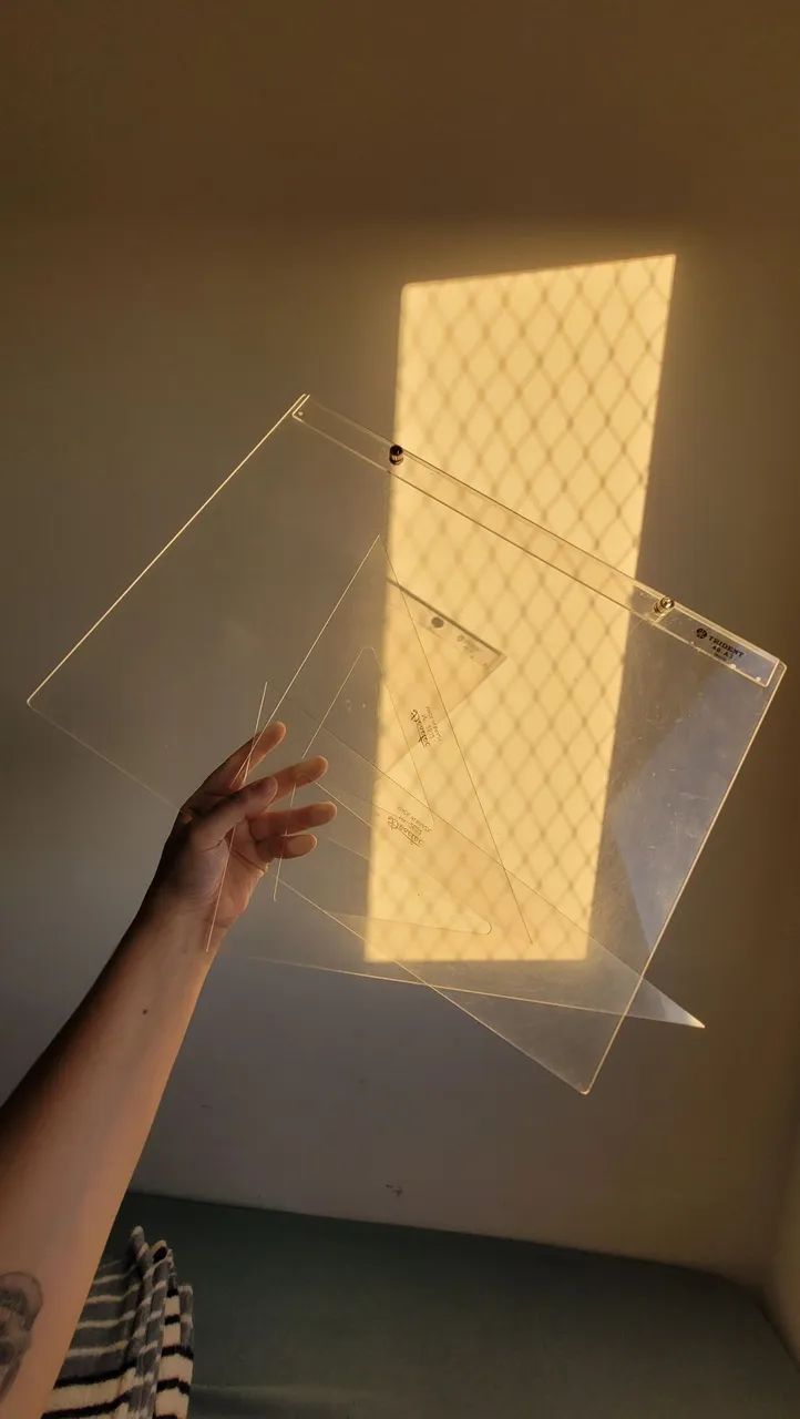 Prancheta A3 + esquadros