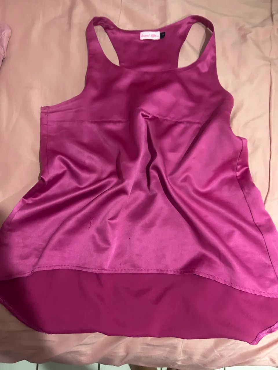 Blusa acetinada rosa - TAM P - Foto 2