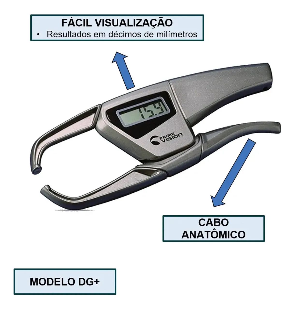 Kit Adipômetro Digital Científico Prime Med - Foto 2