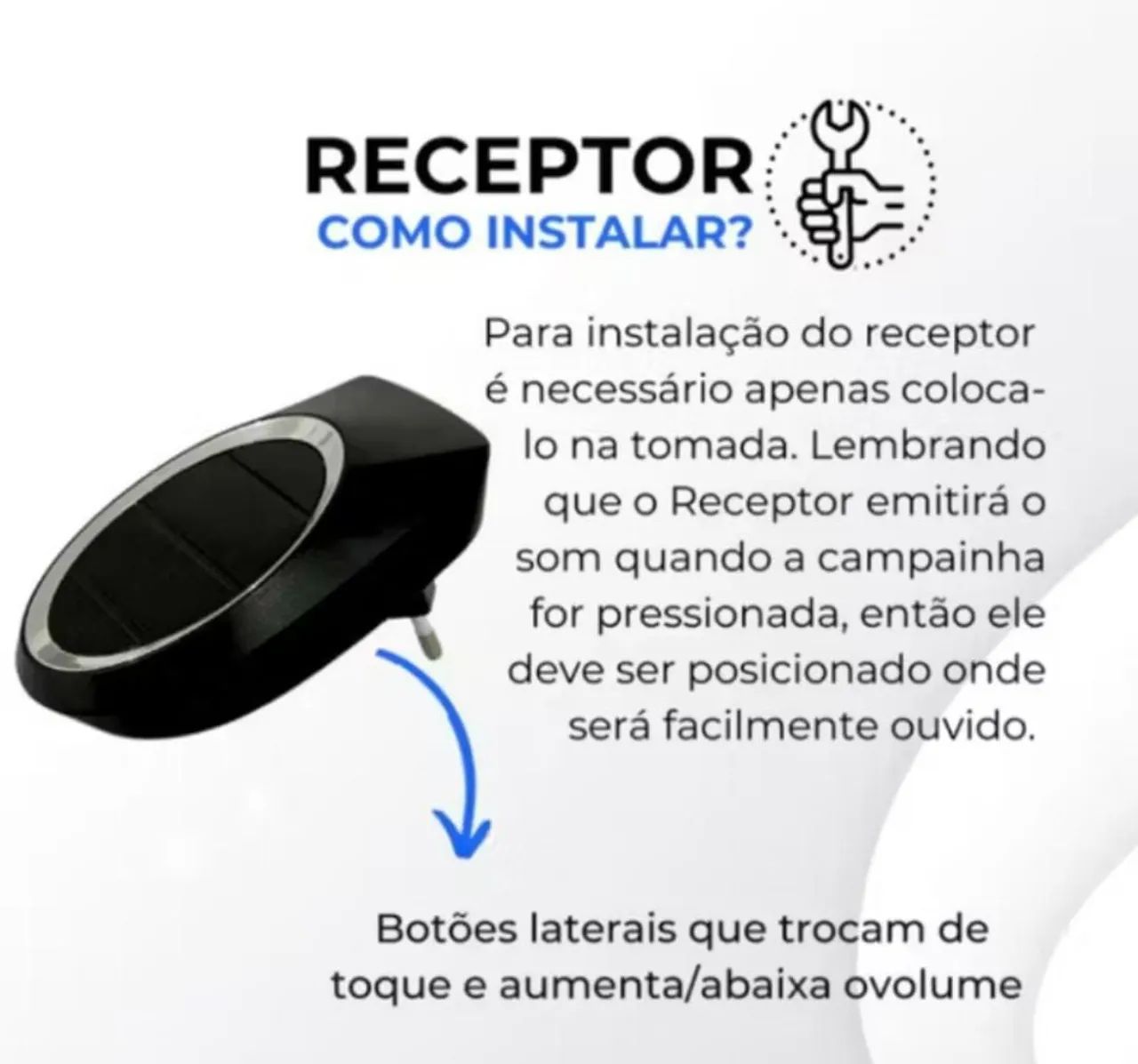 Campainha Sem Fio 36 Toques 50m Distância - Novo  - Foto 3