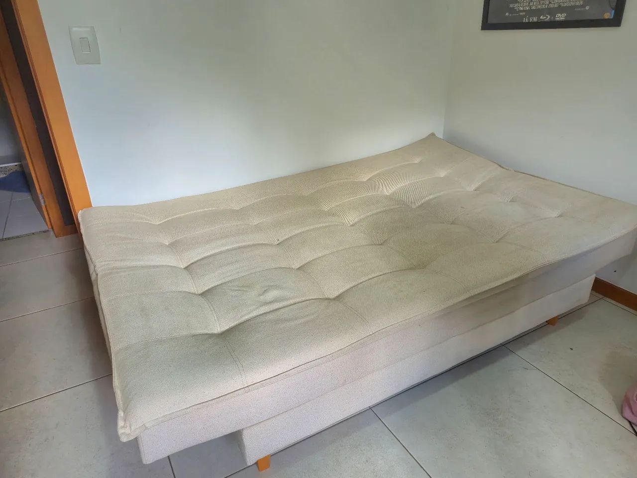 Sofá Cama 3 Lugares Linho  Parcelo65163269314050121