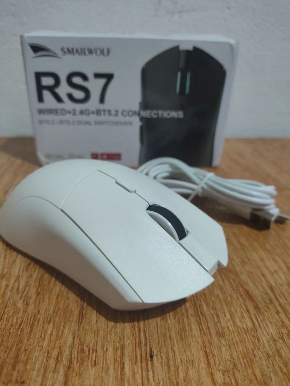 Mouse Smailwolf RS7 Branco Novo - Foto 2