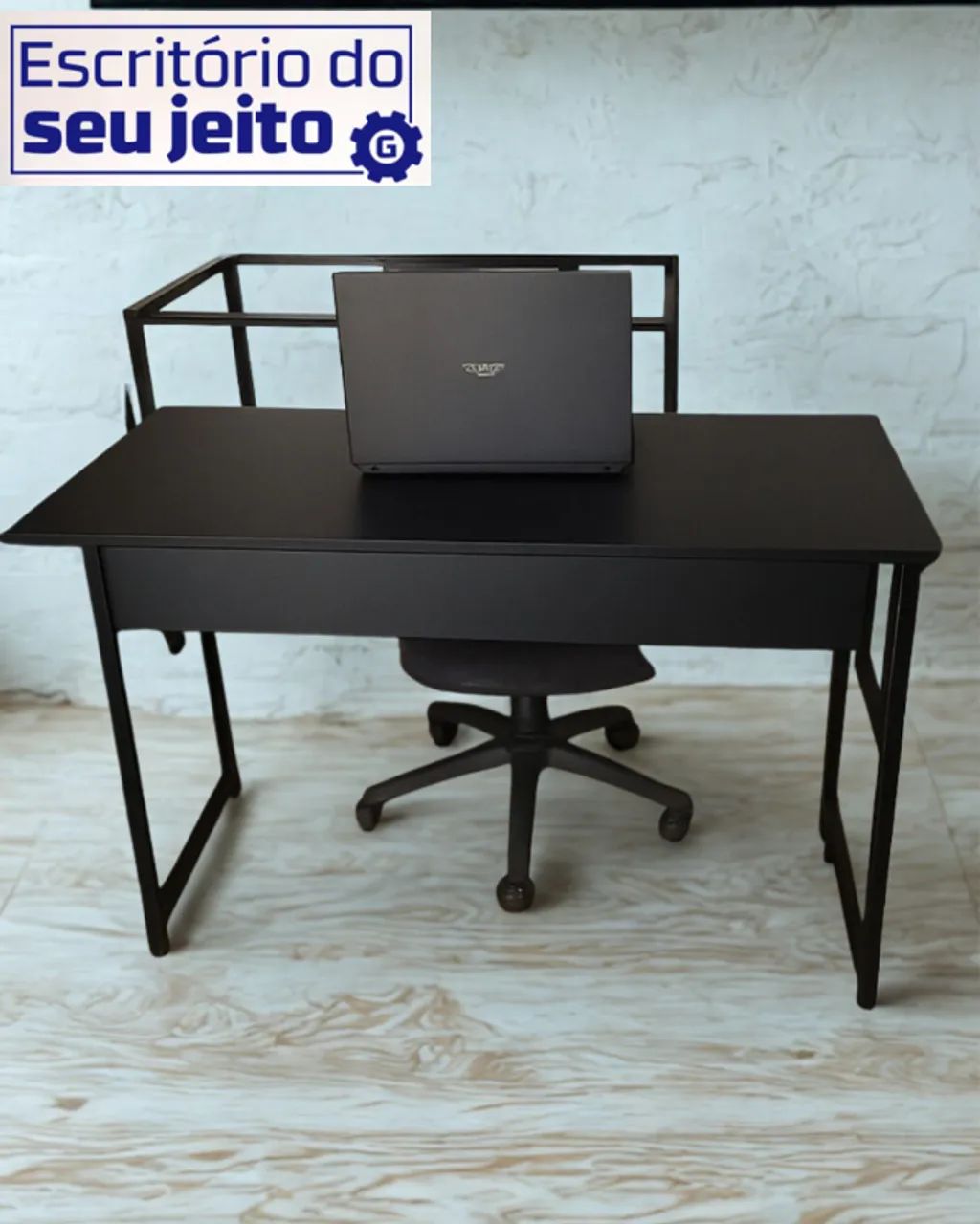 Mesa para Computador 1,1m REFORÇADA NOVA Multiuso Notebook de Escritório Gamer Birô Office - Foto 2