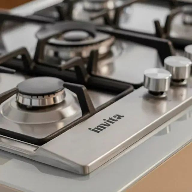 COOKTOP INVITA 5 BOCAS INOX GRADES FERRO FUNDIDO 70CM A GAS I-CKG-5Q-70-XX-3TNA - Foto 5
