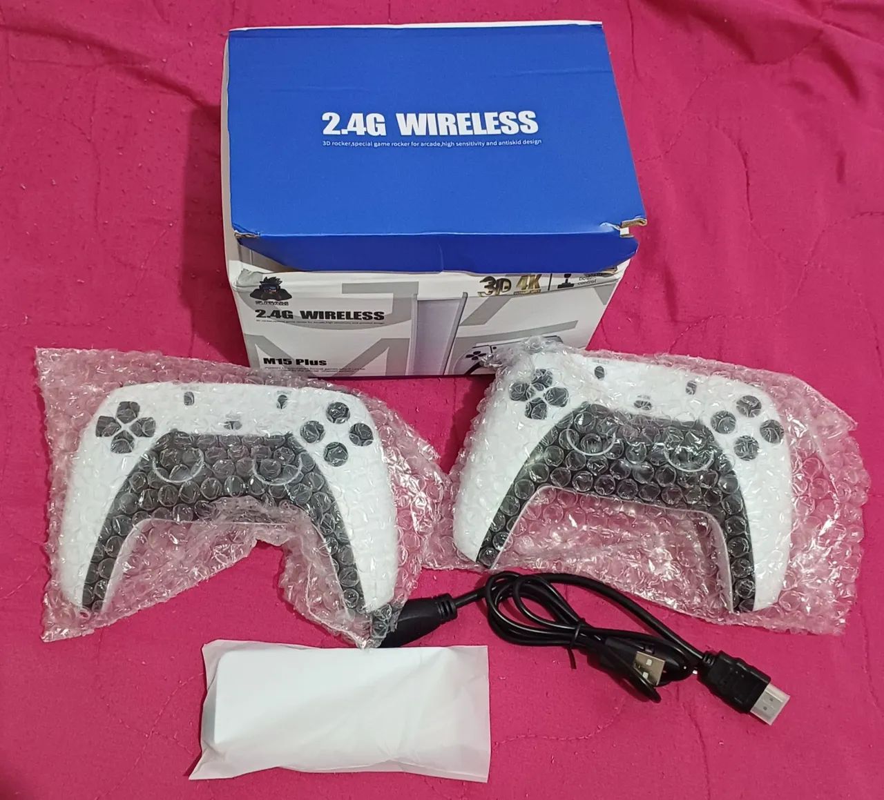 Game Stick M15 Pro 4k 64GB com 2 controles sem fio +20.000 jogos - Foto 2